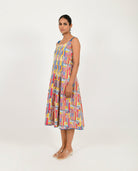 Scribble Multi Doll Linen Dress - CiceroniDressesRias Jaipur