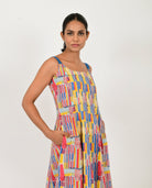 Scribble Multi Doll Linen Dress - CiceroniDressesRias Jaipur