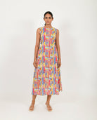 Scribble Side Cut Dress - CiceroniDressesRias Jaipur