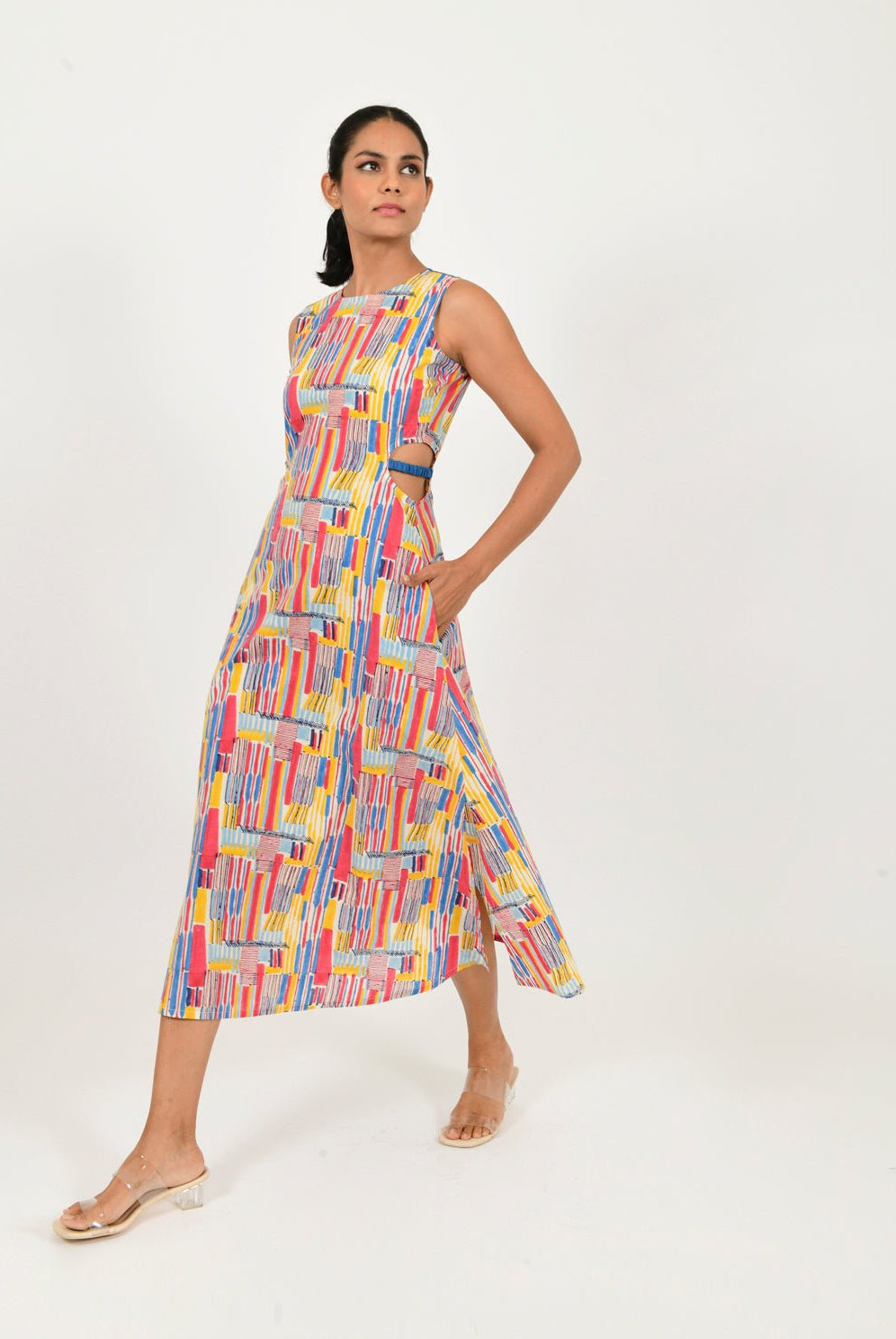Scribble Side Cut Dress - CiceroniDressesRias Jaipur