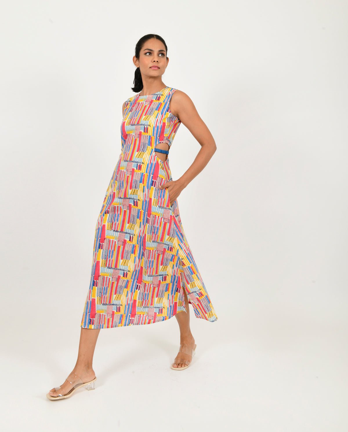 Scribble Side Cut Dress - CiceroniDressesRias Jaipur