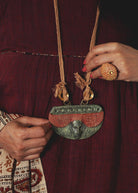 Semi Circle Tribal Mask Pendant - CiceroniNeckpieceAranya Earthcraft