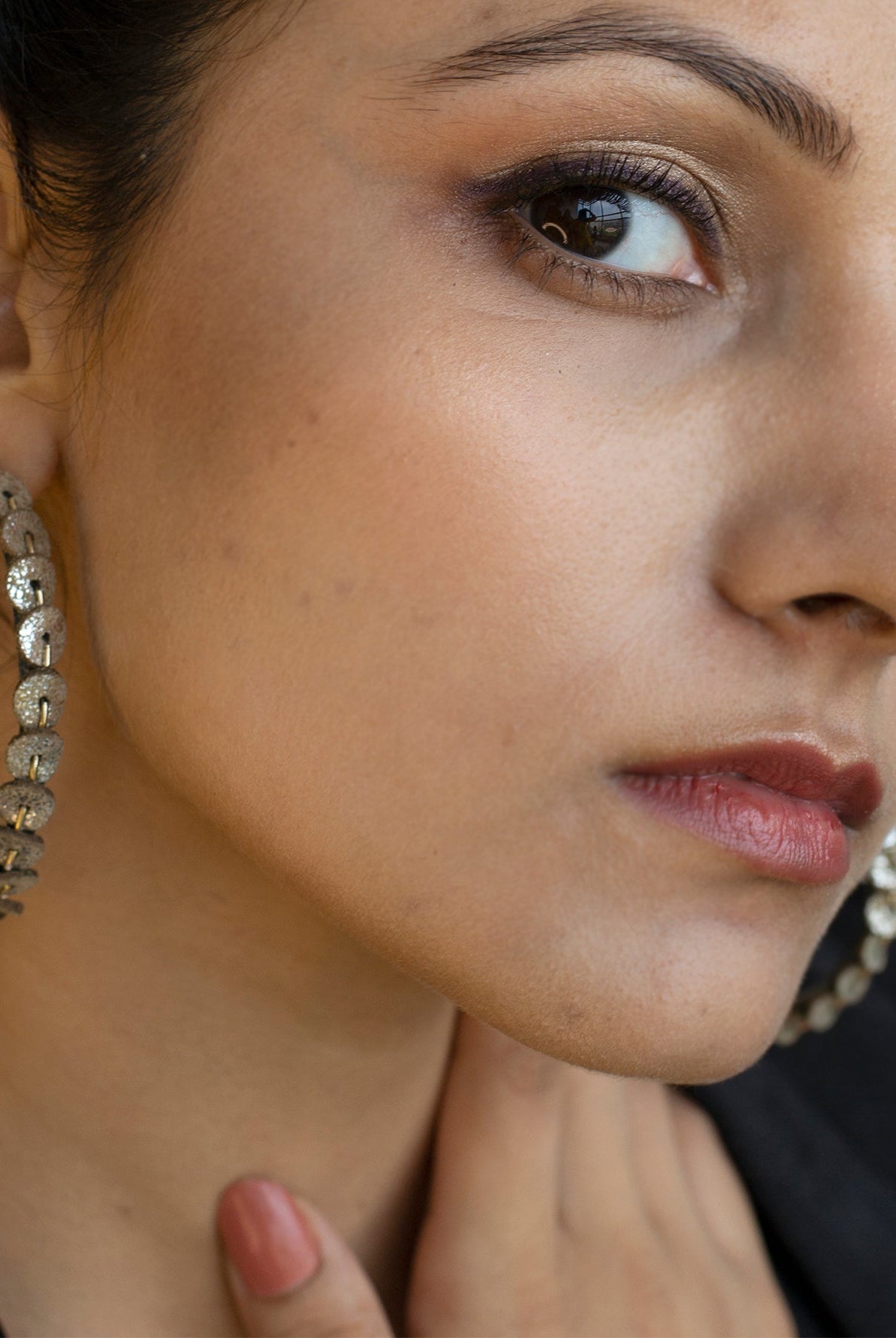 Sequin And Dabka Hoops - CiceroniNoupelle