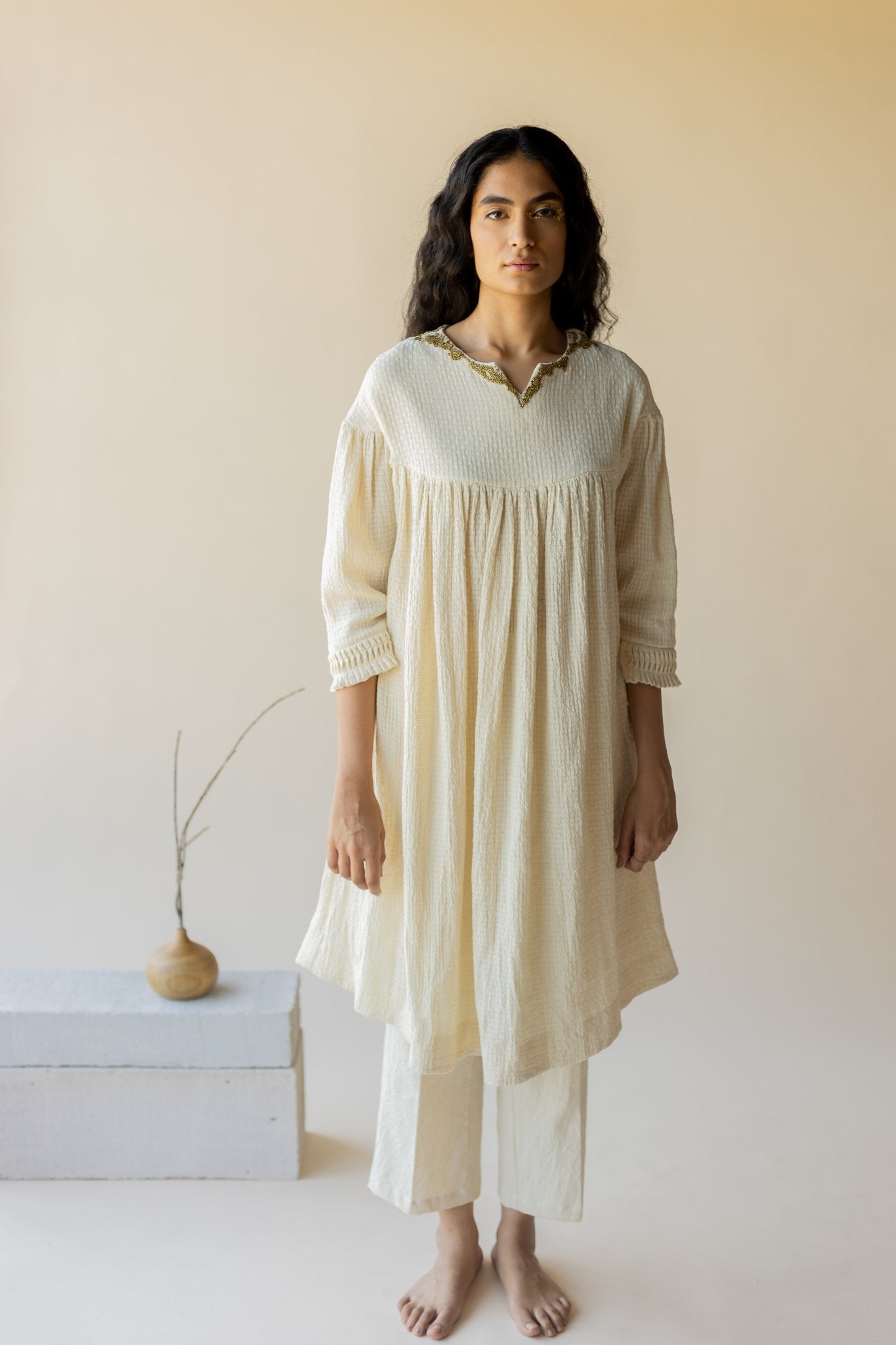 Shion Cotton A-line Dress - CiceroniDressesNirjara