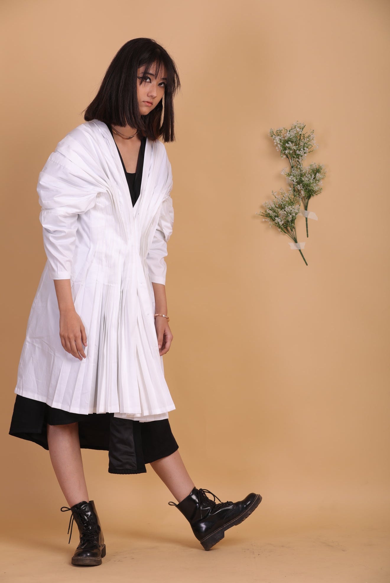 Shirt Dress with Buttons - CiceroniKoshue