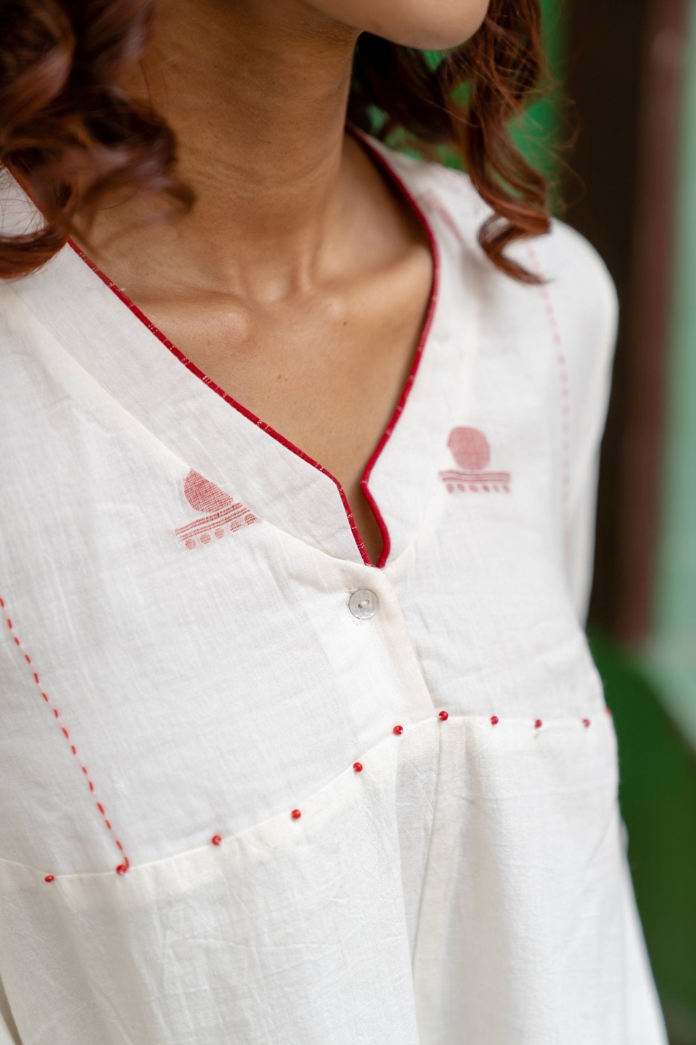 Shvet A-Line Panelled Dress - CiceroniDressesPrathaa