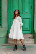 Shvet A-Line Panelled Dress - CiceroniDressesPrathaa