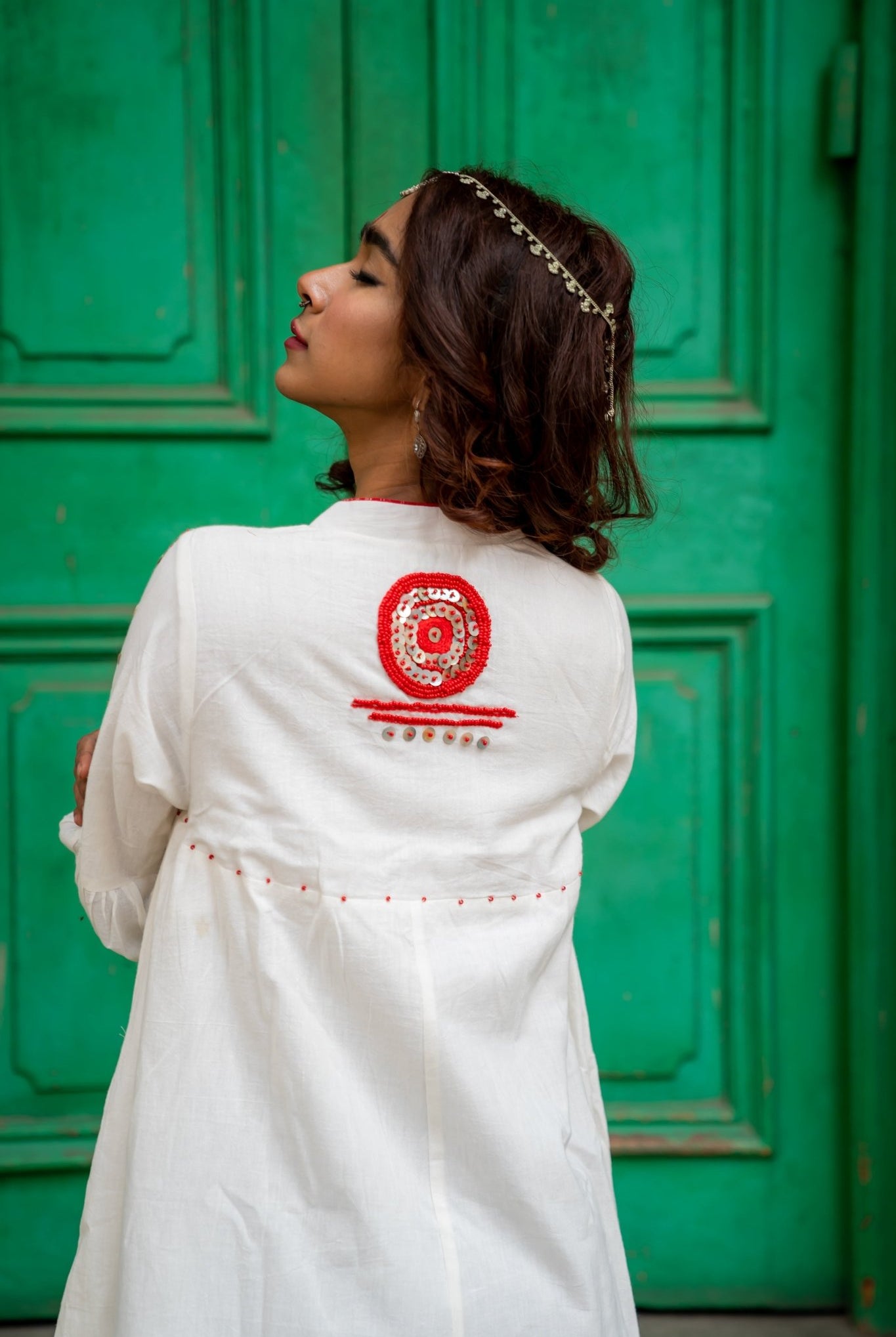 Shvet A-Line Panelled Dress - CiceroniDressesPrathaa