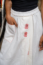 Shvet Lungi White Skirt - CiceroniSkirtsPrathaa