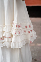 Shvet White Frill Top - CiceroniTopsPrathaa