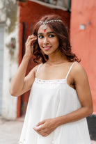 Shvet White Frill Top - CiceroniTopsPrathaa