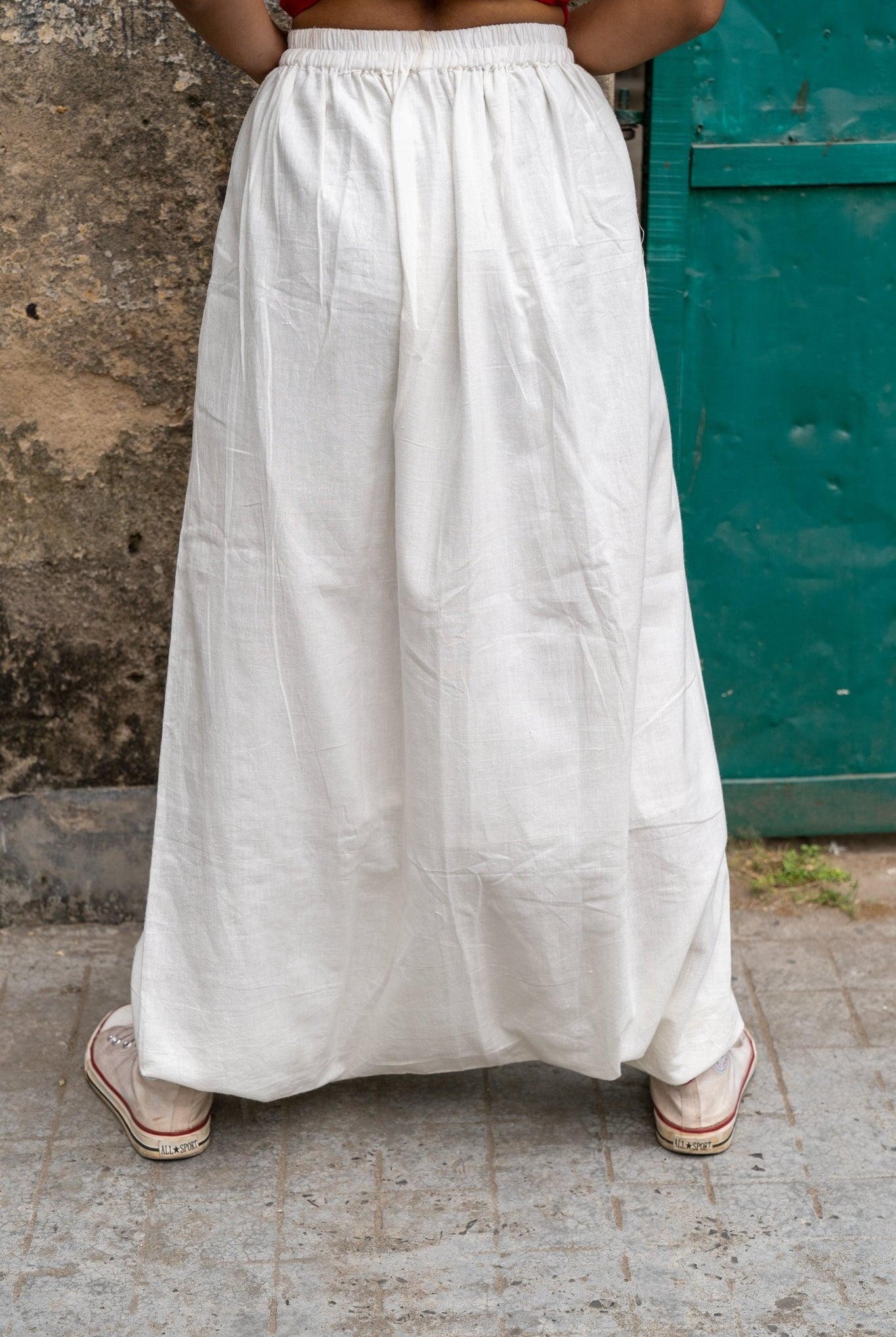 Shvet White Kaftan and Mul Dhoti Set - CiceroniCo-ord SetPrathaa