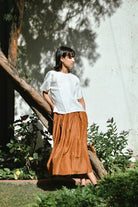 Silk Skirt-Clay - CiceroniSkirtswith N.