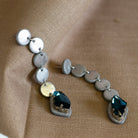 Silver Chord Danglers With Stone - CiceroniNoupelle