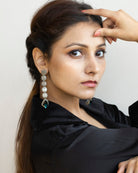 Silver Chord Danglers With Stone - CiceroniNoupelle