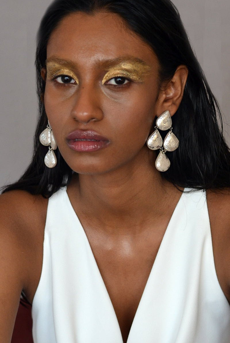 Silver Dew Danglers - CiceroniEarringsNoupelle