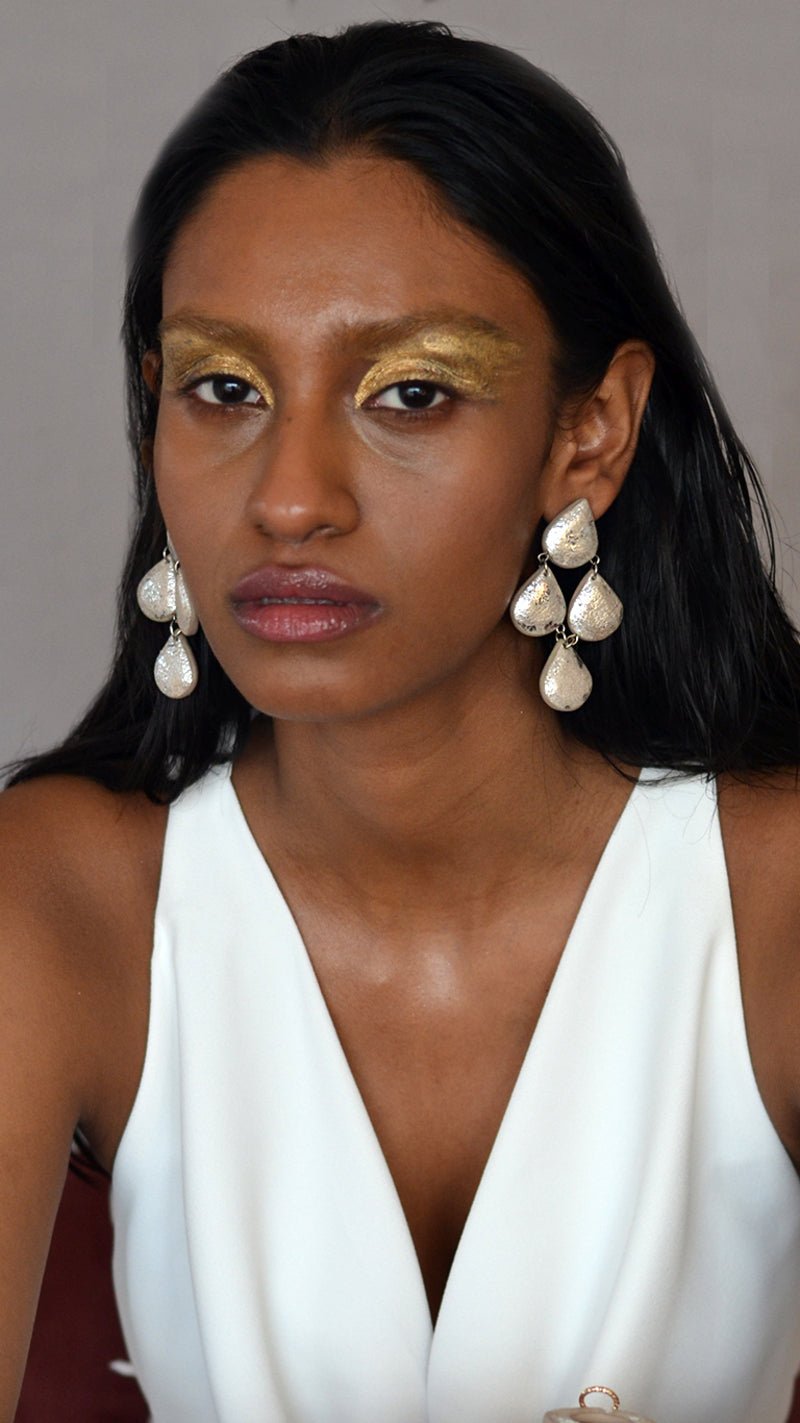 Silver Dew Danglers - CiceroniEarringsNoupelle