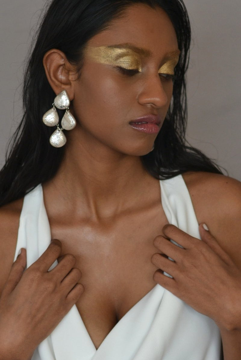 Silver Dew Danglers - CiceroniEarringsNoupelle