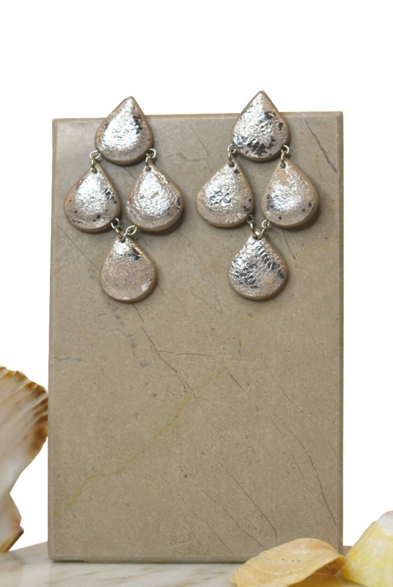 Silver Dew Danglers - CiceroniEarringsNoupelle
