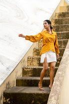 Sleeve Pleated Top - CiceroniTopsKoshue