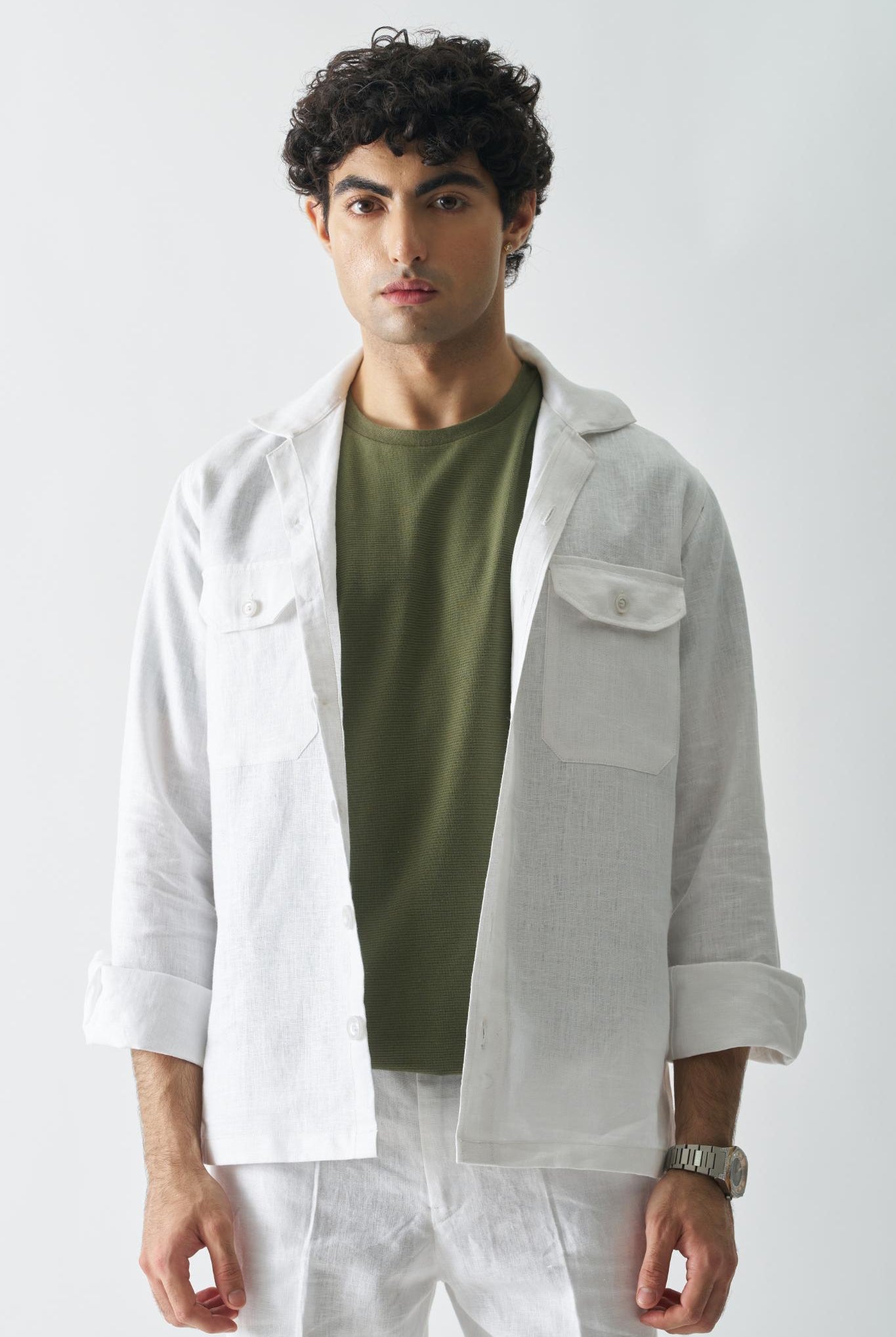 Snowflake Haven Linen Jacket - CiceroniJacketsCultura Studio