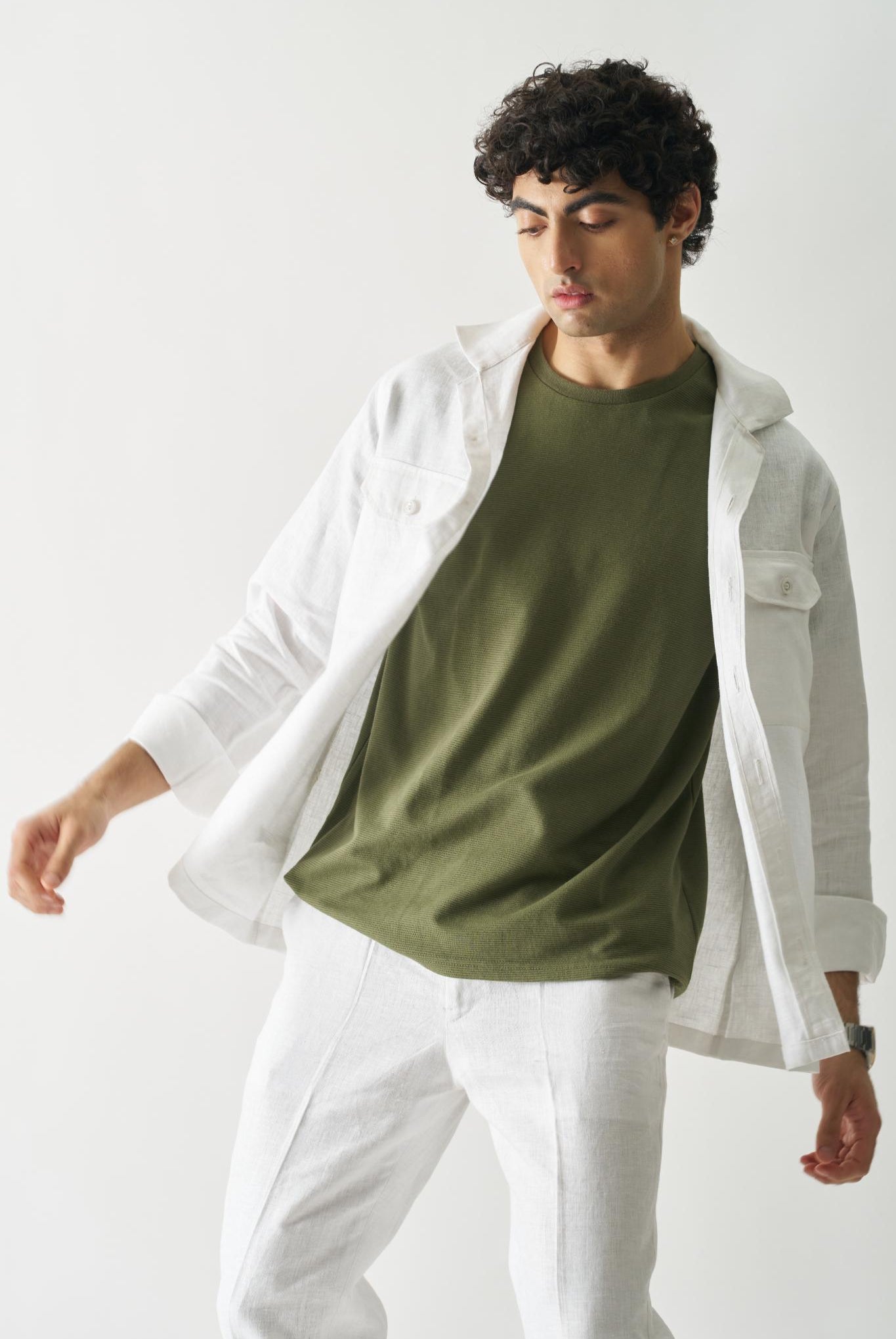 Snowflake Haven Linen Jacket - CiceroniJacketsCultura Studio