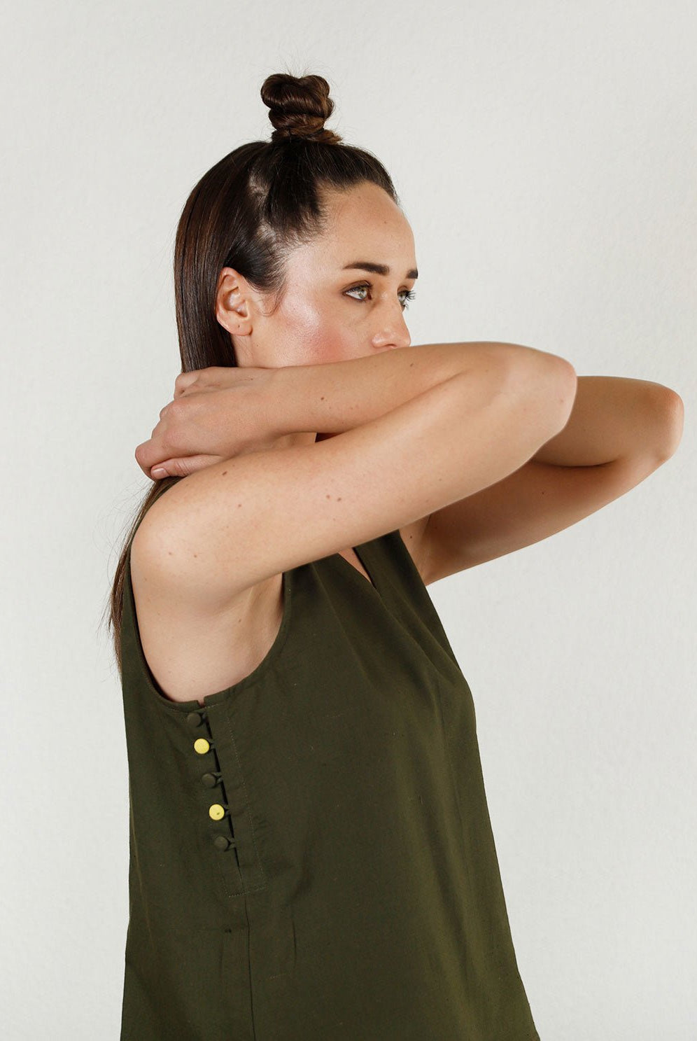 Solid Moon Olive Co-ord - CiceroniRias Jaipur