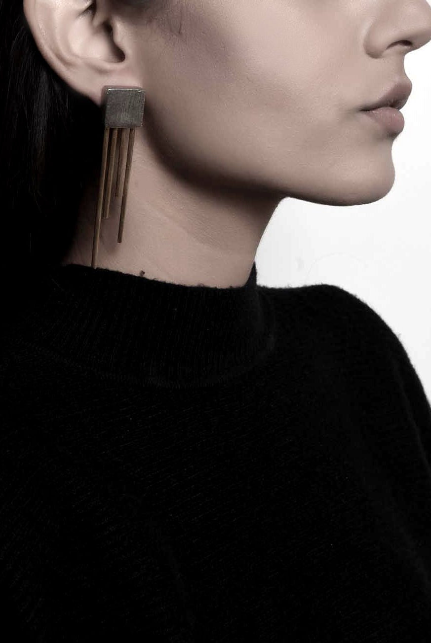 Square Trinity Earrings - CiceroniDE'ANMA