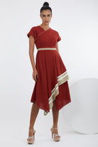Sumi - Madder Red Trapeze Dress - CiceroniDressesMadder Much