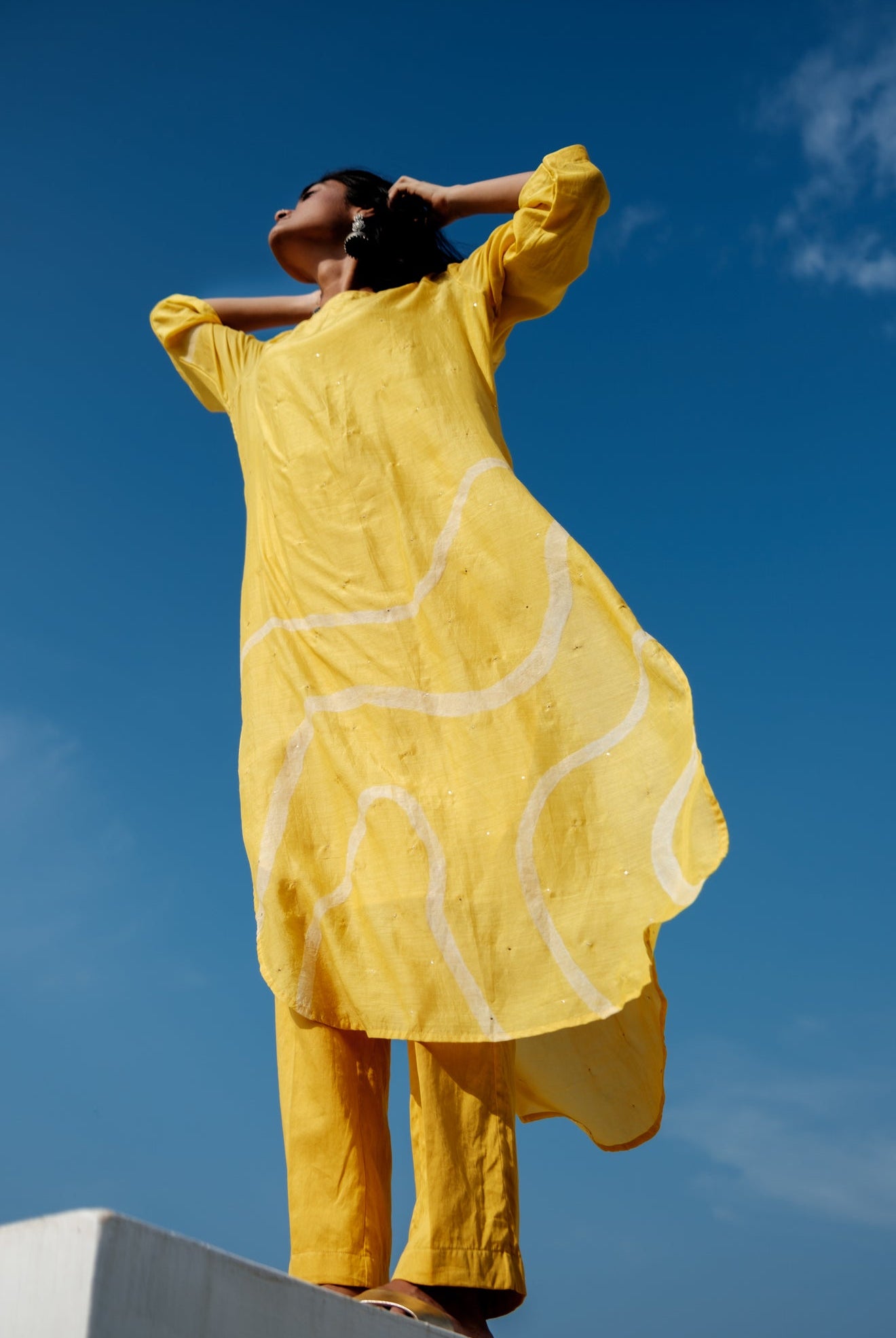 Sunny Yellow Arsa Kurta with Pants - CiceroniNirjara