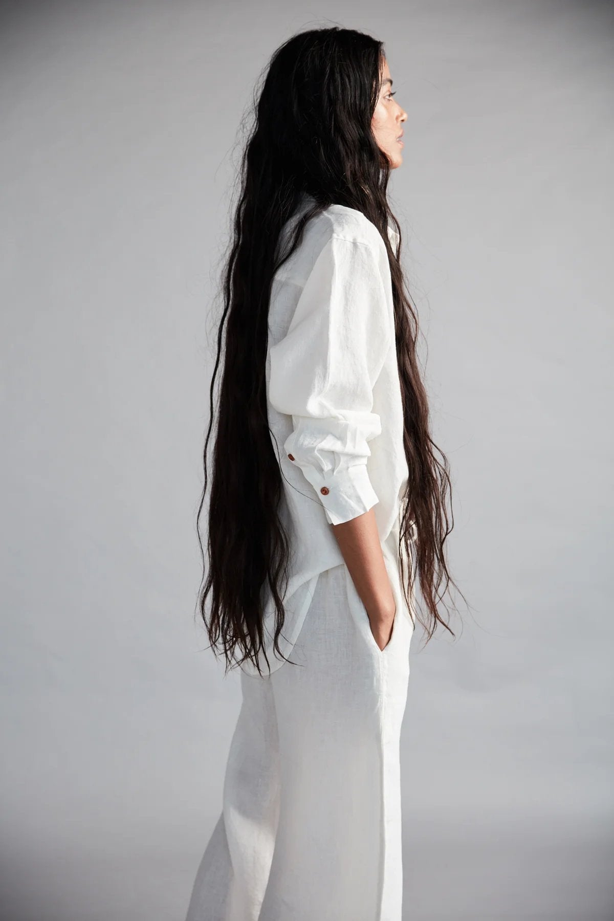 Taj Linen Oversized Shirt Set - CiceroniCo-ord SetSaphed