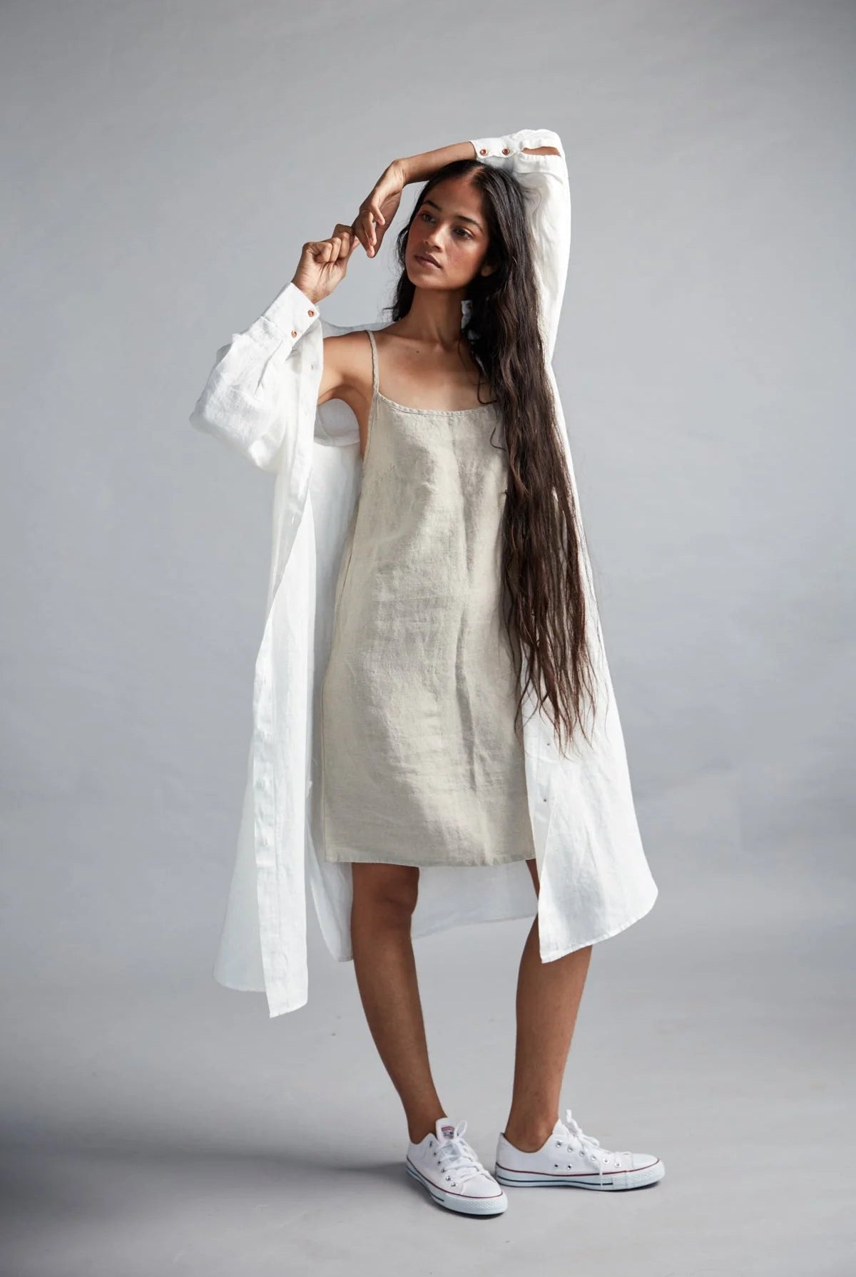 Taj Linen Shirt Dress - CiceroniDressesSaphed