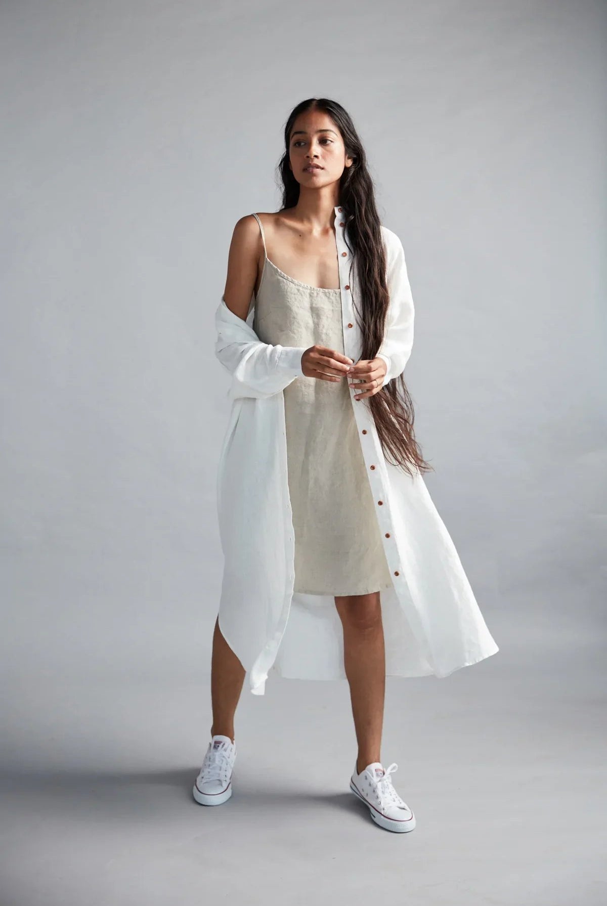 Taj Linen Shirt Dress - CiceroniDressesSaphed