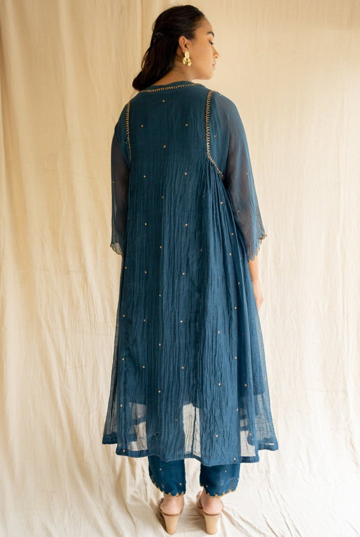 Teal Arsh Kurta Set - CiceroniNirjara