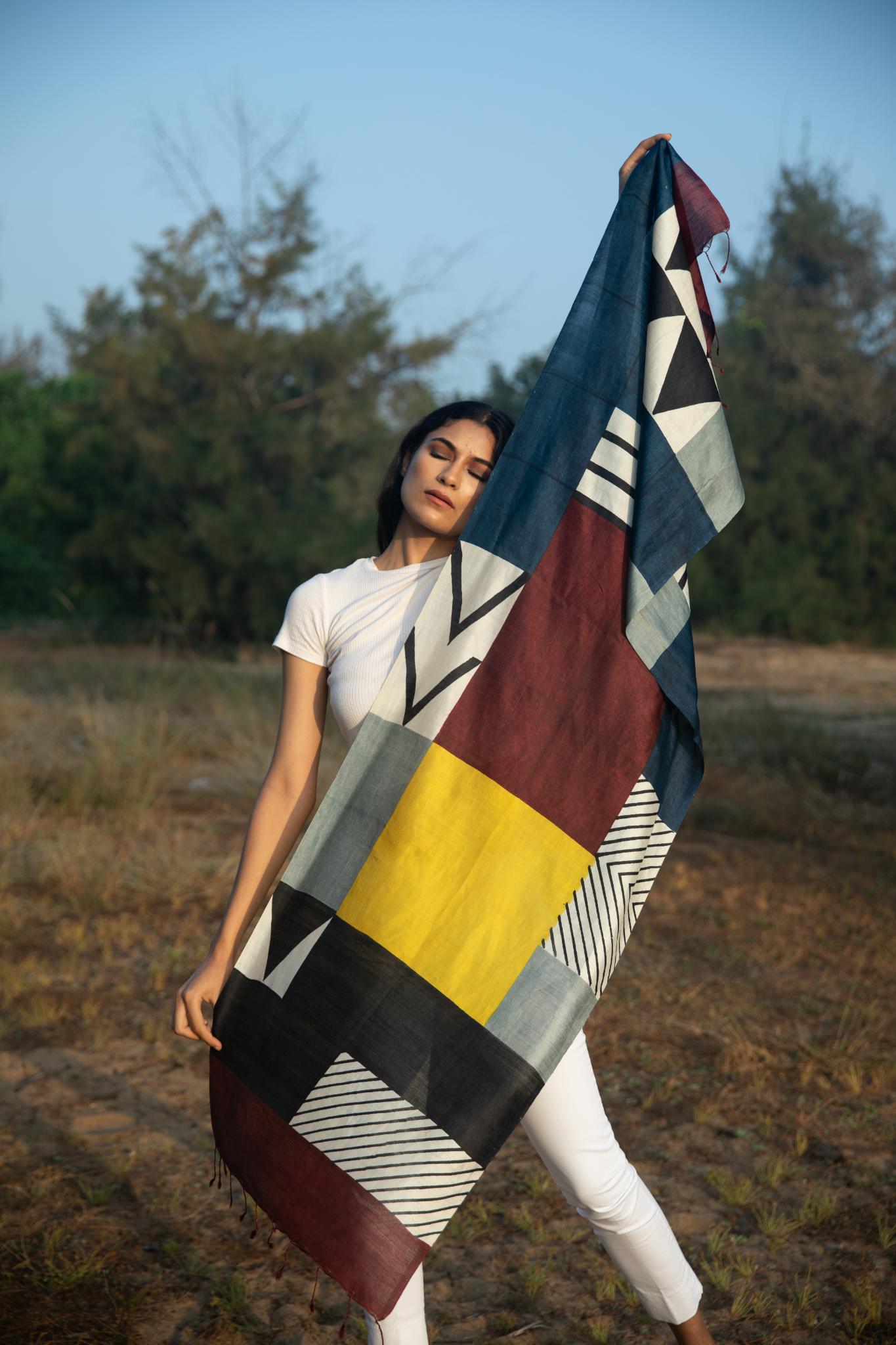The 'Athangudi' Eri Silk Scarf - CiceroniScrafAeshaane