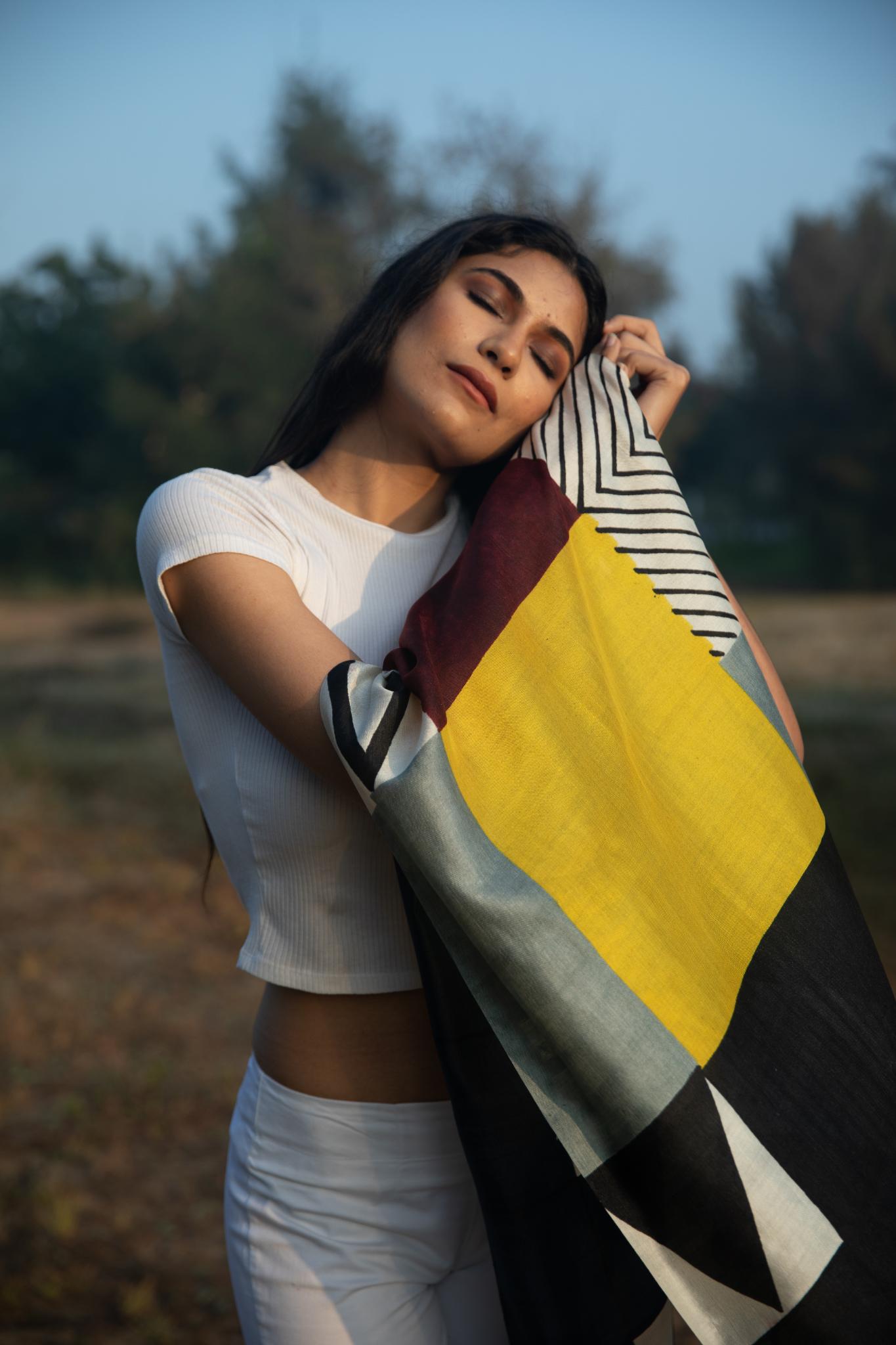 The 'Athangudi' Eri Silk Scarf - CiceroniScrafAeshaane