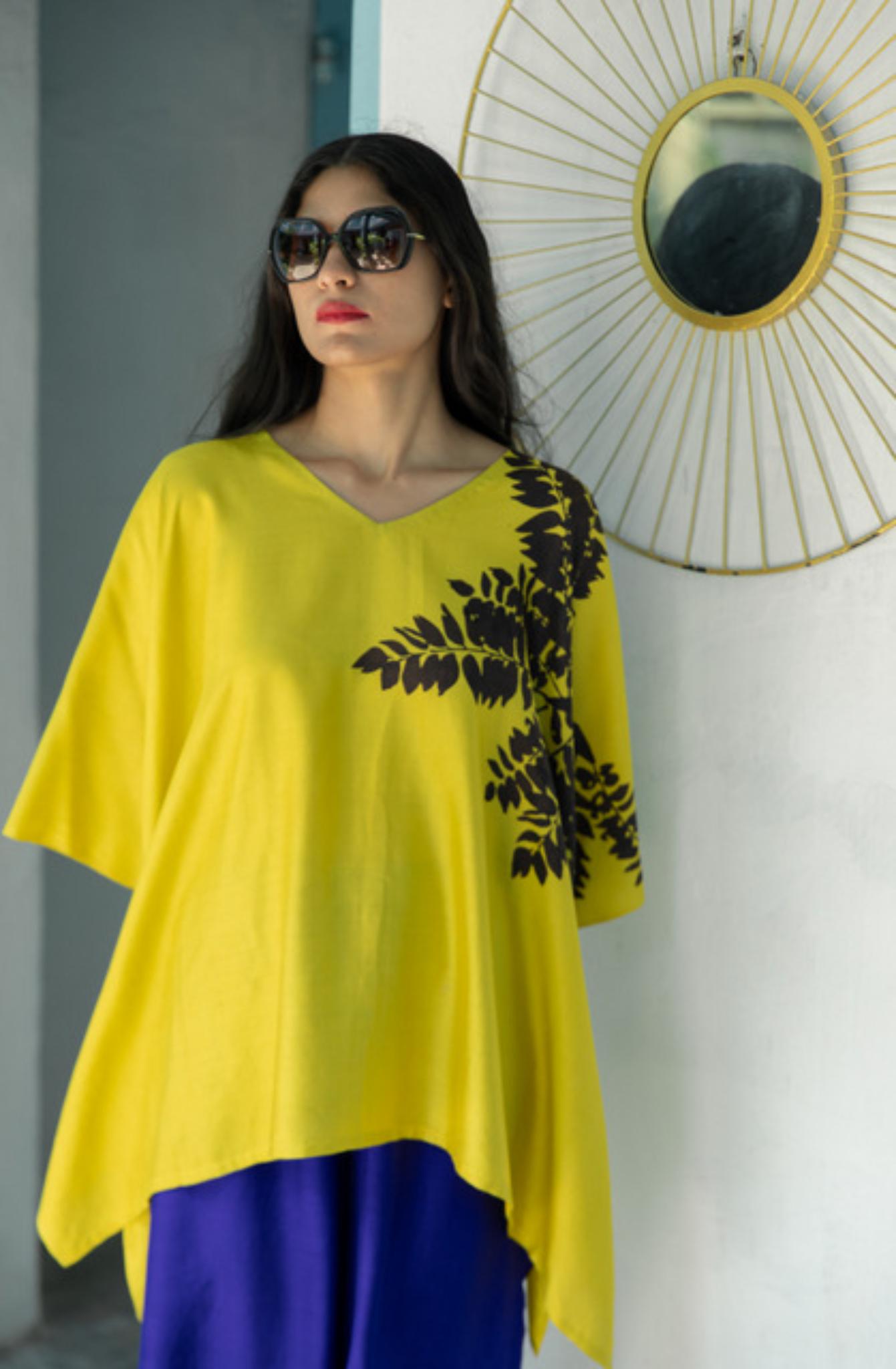 The 'Bada Patta' Eri Peace Silk Kaftan - CiceroniKaftanAeshaane