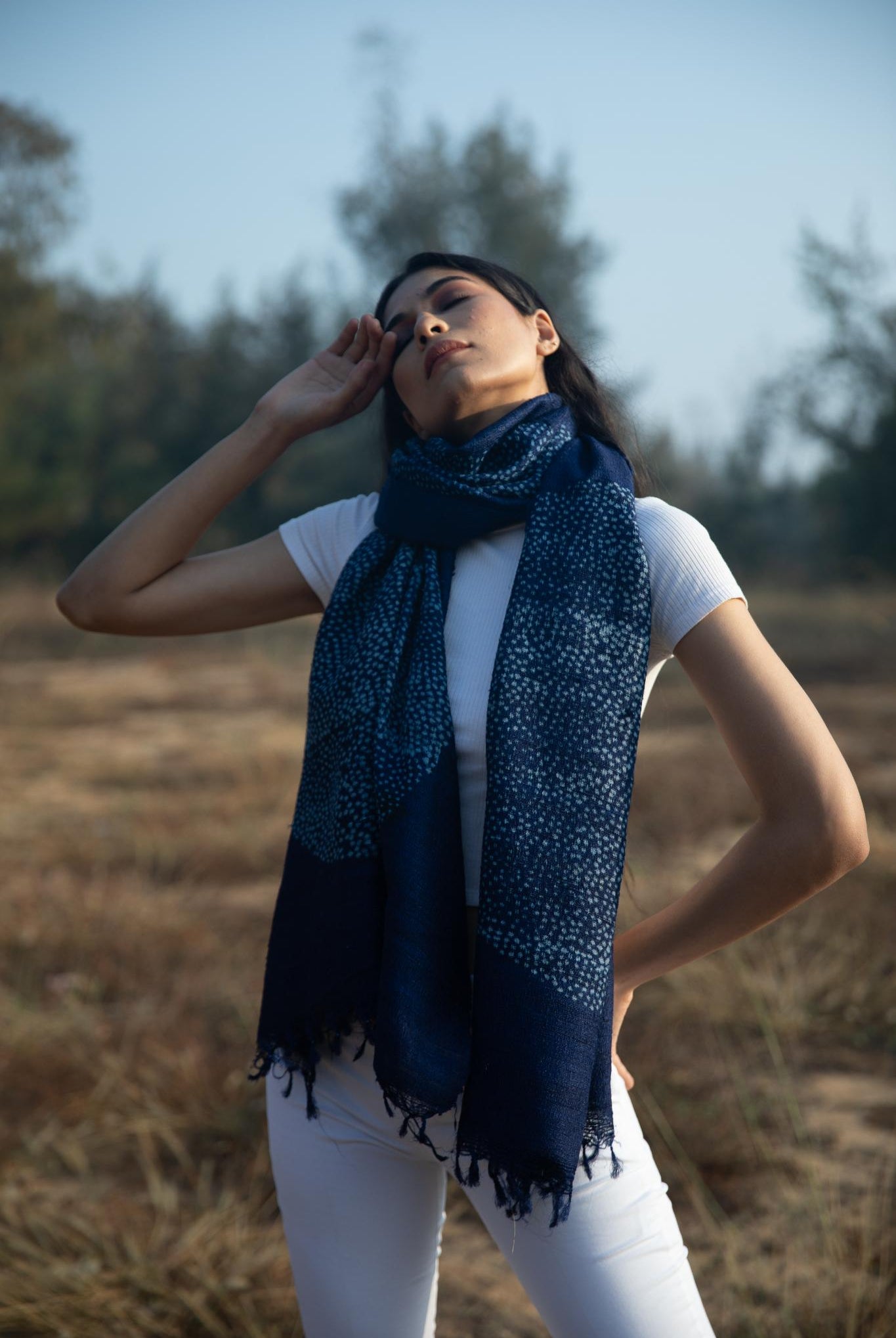 The 'Circle of Life' Tussar Silk Scarf - CiceroniScrafAeshaane