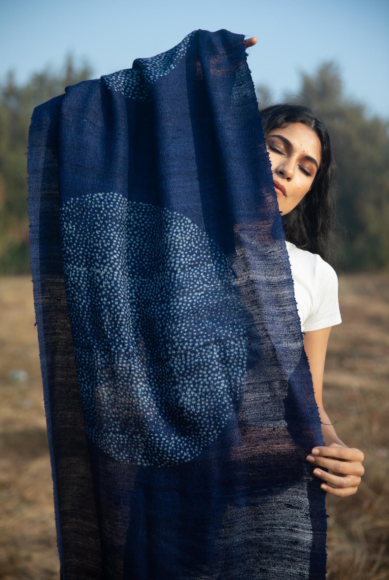 The 'Circle of Life' Tussar Silk Scarf - CiceroniScrafAeshaane