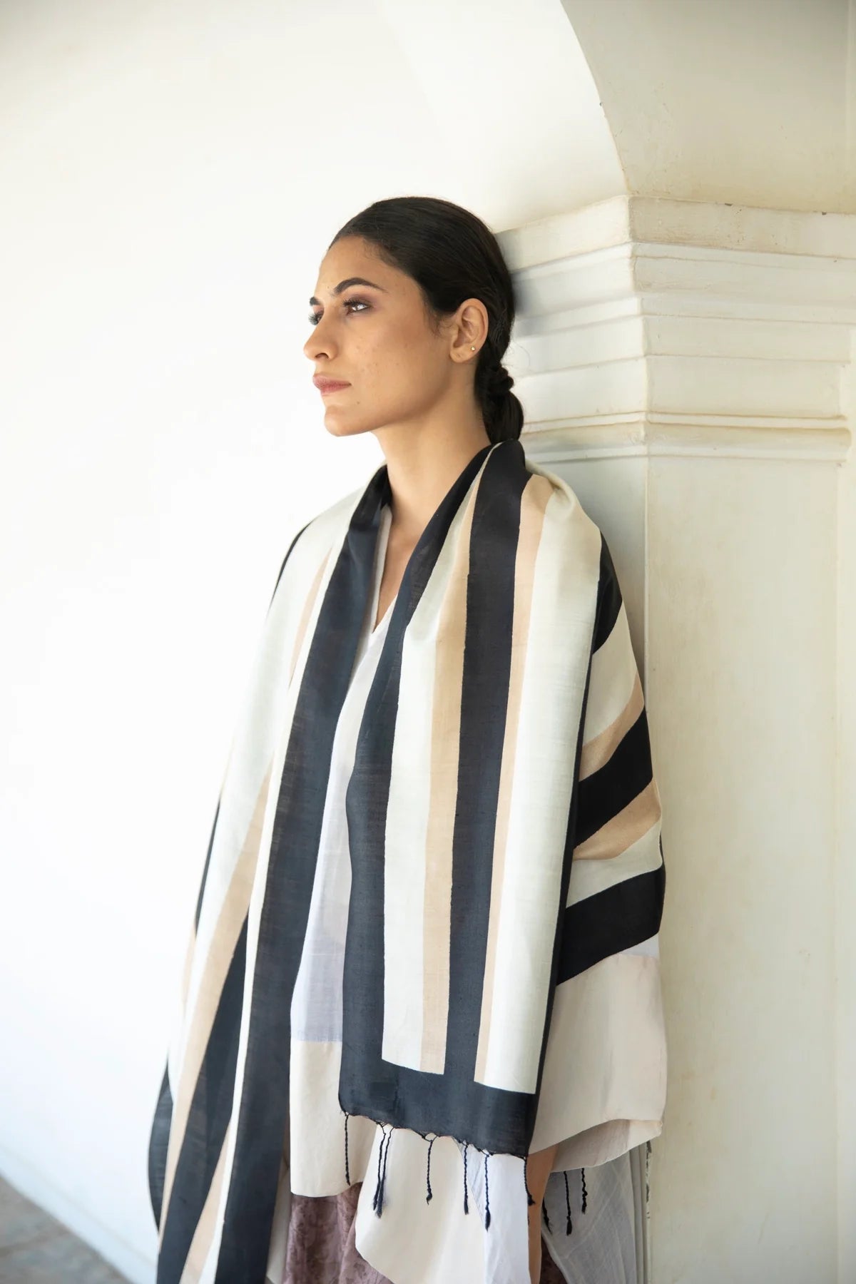 The 'Classic Sili' Eri Silk Scarf - CiceroniScrafAeshaane