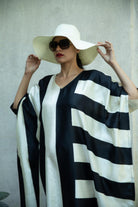 The 'Classic Stripes' Eri Peace Silk Kaftan - CiceroniKaftanAeshaane