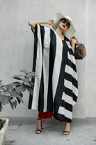 The 'Classic Stripes' Eri Peace Silk Kaftan - CiceroniKaftanAeshaane