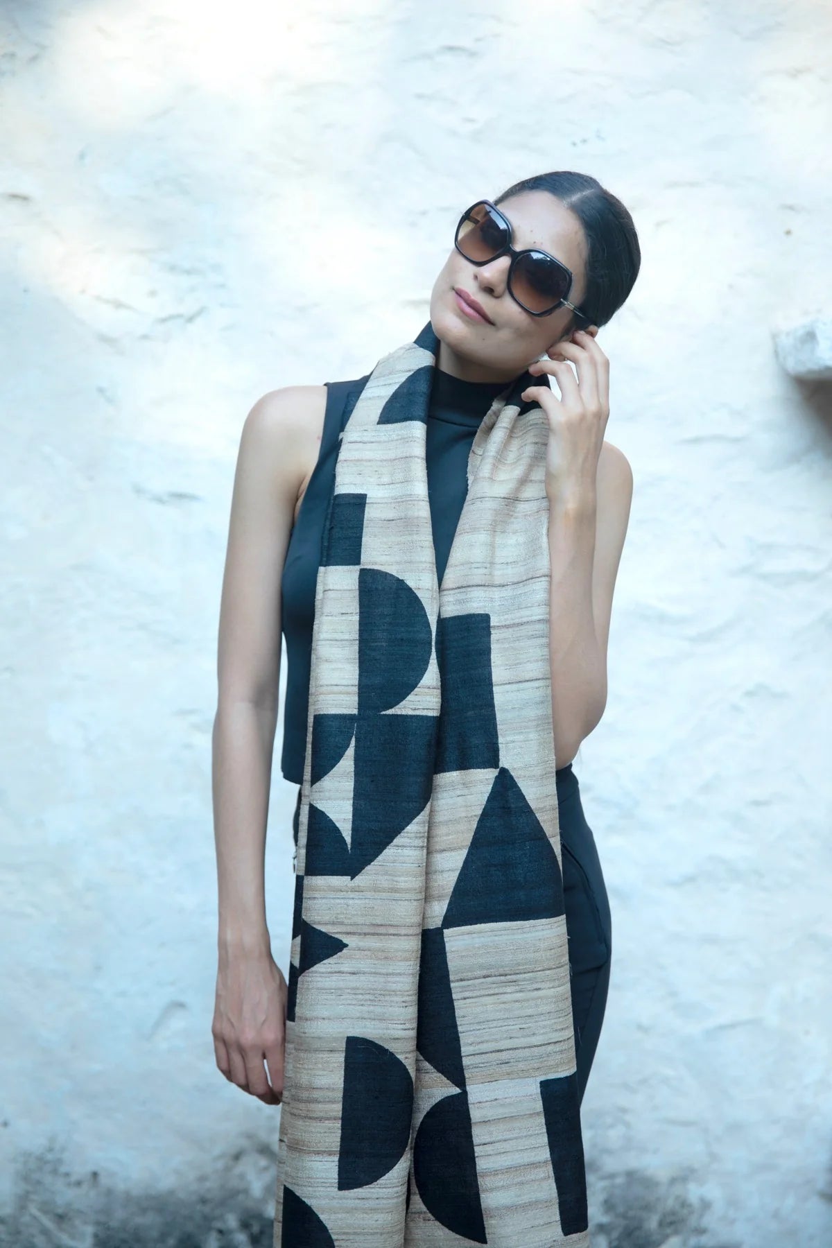 The 'Maze' Tussar Silk Scarf - CiceroniScrafAeshaane