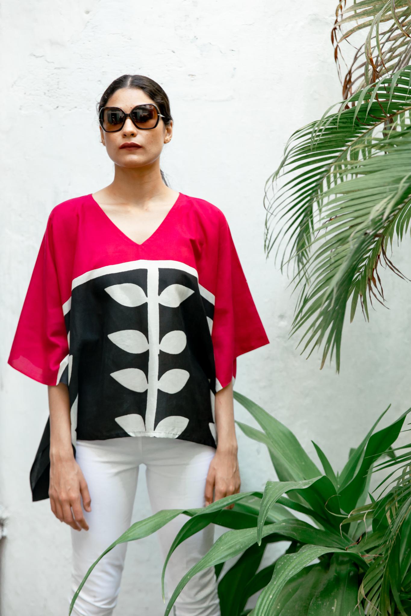 The 'Pink Panther' Eri Peace Silk Kaftan - CiceroniKaftanAeshaane