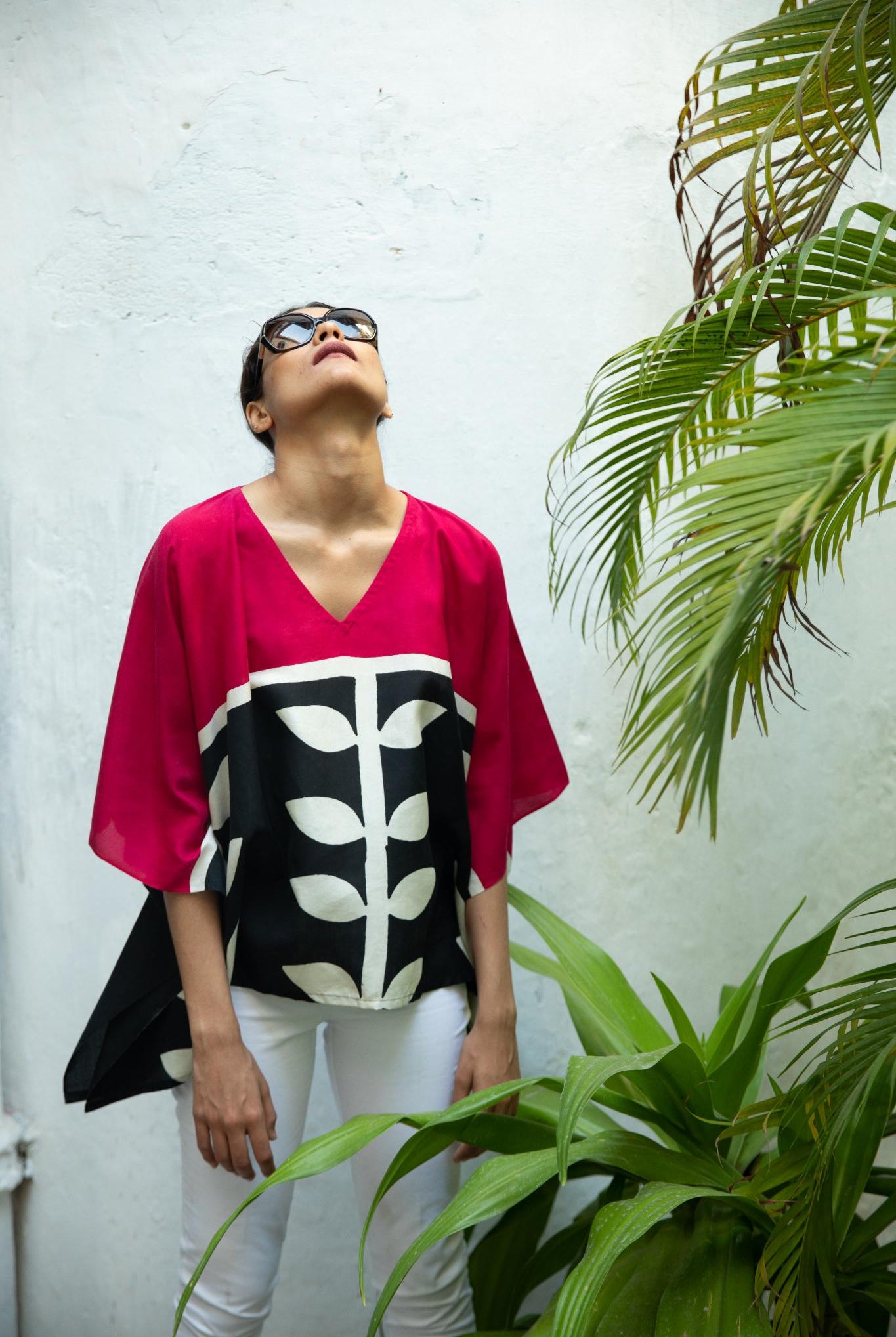 The 'Pink Panther' Eri Peace Silk Kaftan - CiceroniKaftanAeshaane