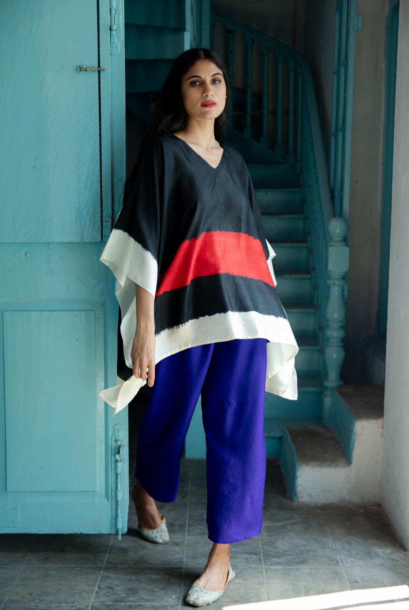 The 'Sindoori' Eri Peace Silk Kaftan - CiceroniKaftanAeshaane