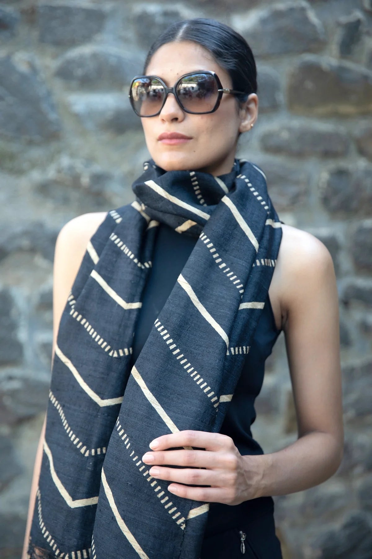 The 'Taisho' Tussar Silk Scarf - CiceroniScrafAeshaane