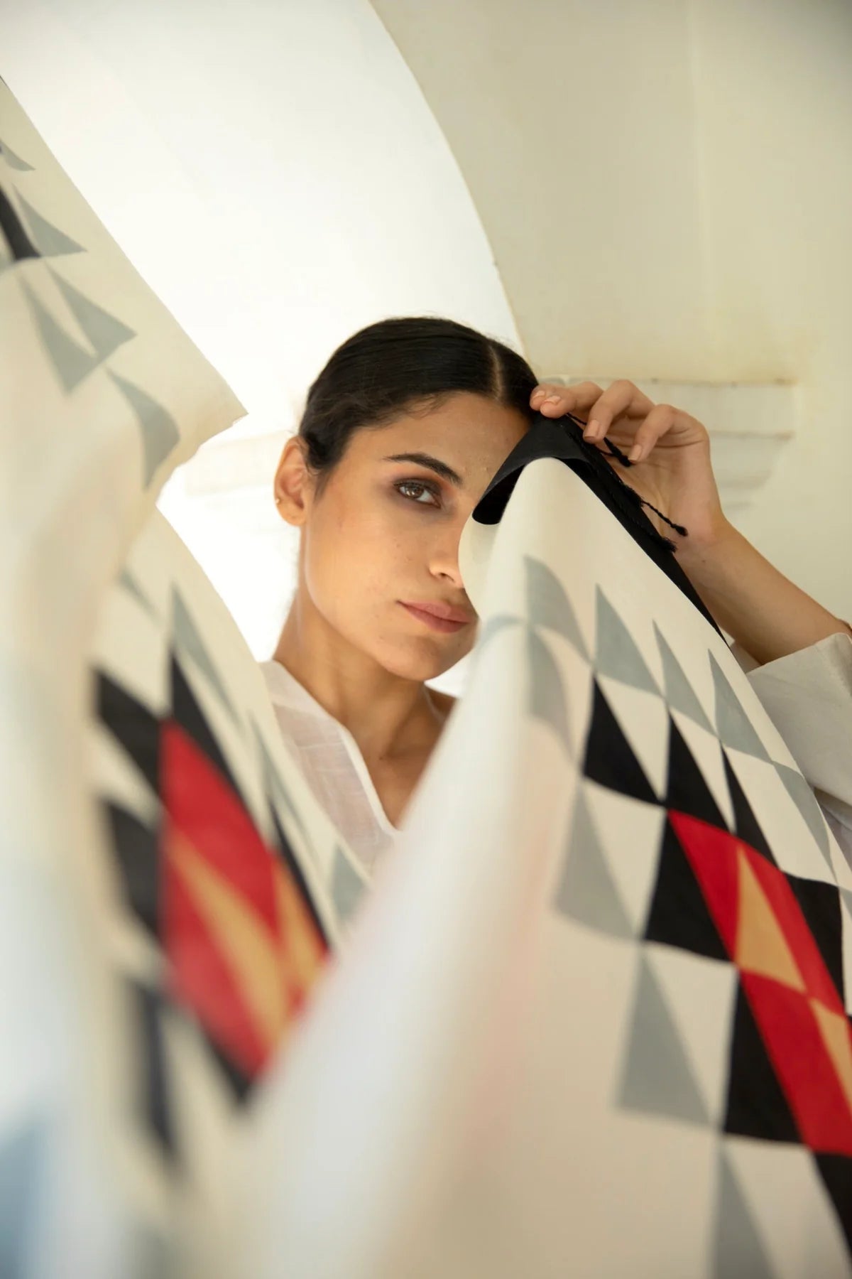 The 'Tangram' Eri Silk Scarf - CiceroniScrafAeshaane