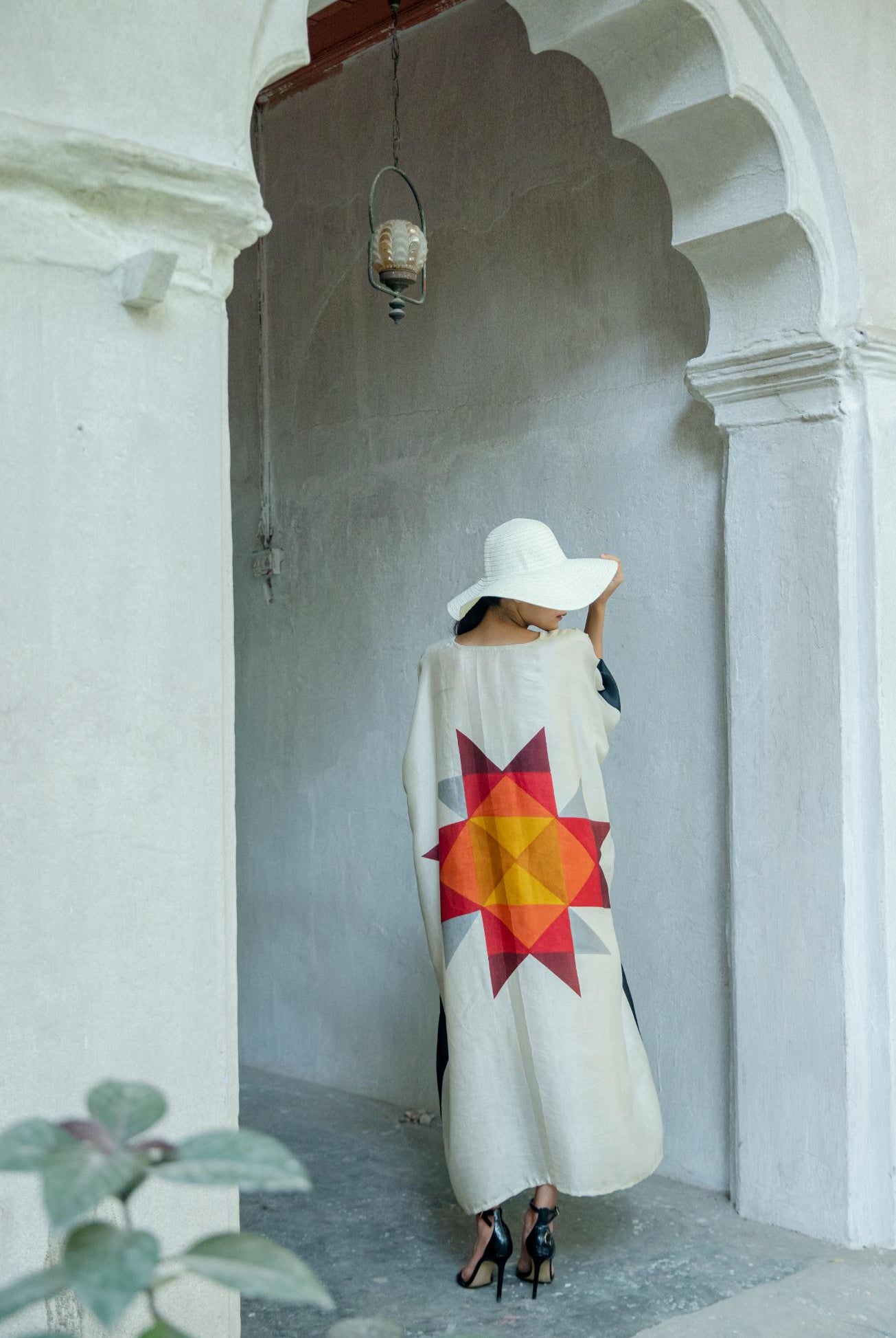 The 'Tile' Eri Peace Silk Kaftan - CiceroniKaftanAeshaane