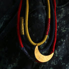 Three layered brass moon neckpiece - CiceroniNeckpieceBy Nirjari